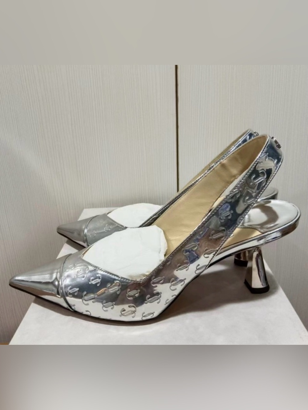Jimmy Choo silver heels